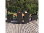 Set of 7 Home Items - Gray Rattan, W 27.6 x D 24.4 x H 27.2 in