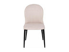 Set of 2 Chairs - Gray Polyester Fabric, W 21.3 x D 18.1 x H 33.9 in