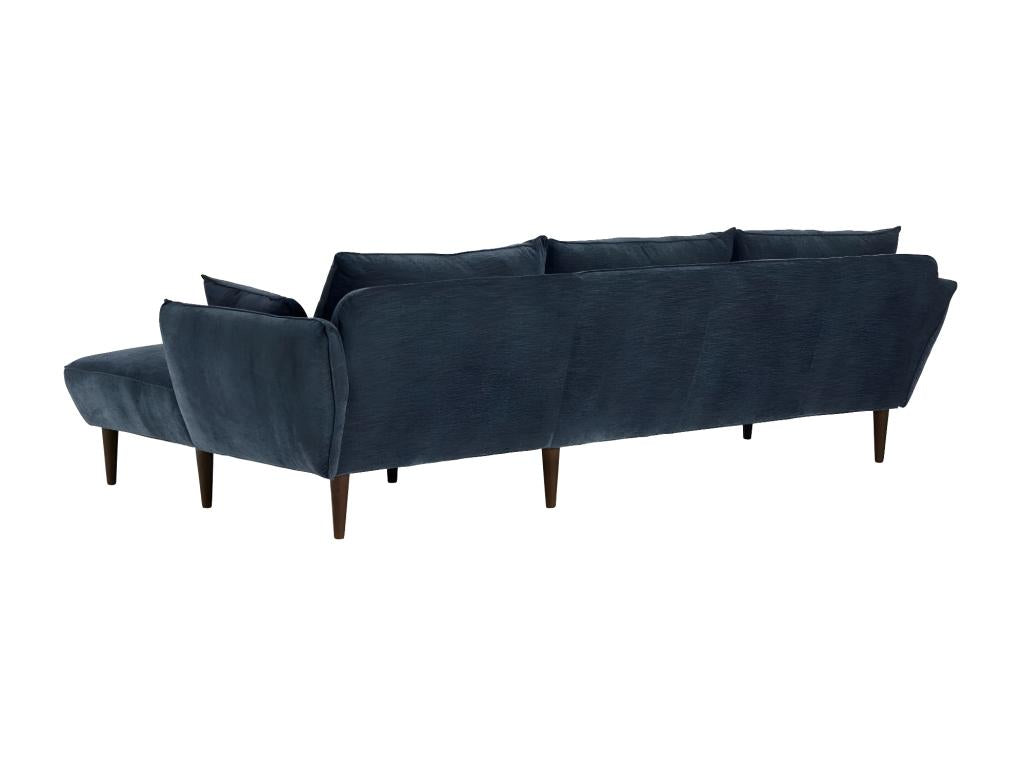 Sofa - Blue Velvet, W 114.2 x D 33.5 x H 33.1 in