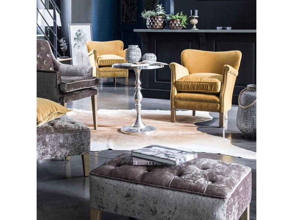 Home Item - Silver Aluminum, W 19.7 x D 25.6 x H 19.7 in