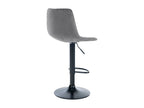 Stool - Gray Velvet, W 17.3 x D 16.9 x H 34.6 in