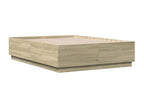 Bed - Natural Wood, W 76 x D 54.3 x H 15.7 in