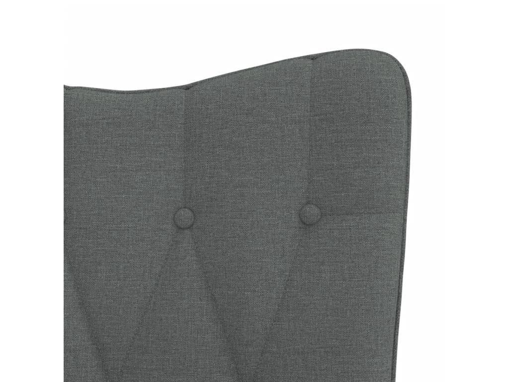 Armchair - Gray Polyester Fabric, W 24 x D 27.6 x H 38 in