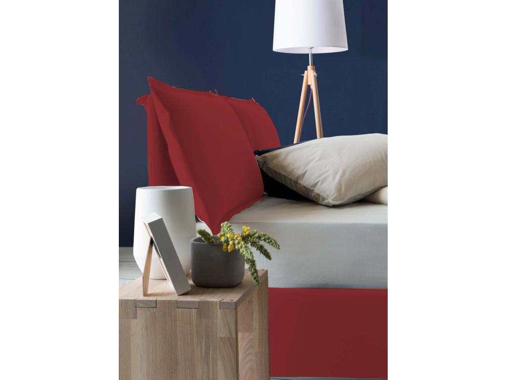 Bed Frame with Mattress - Red Wood, W 84.6 x D 61 x H 37.4 in
