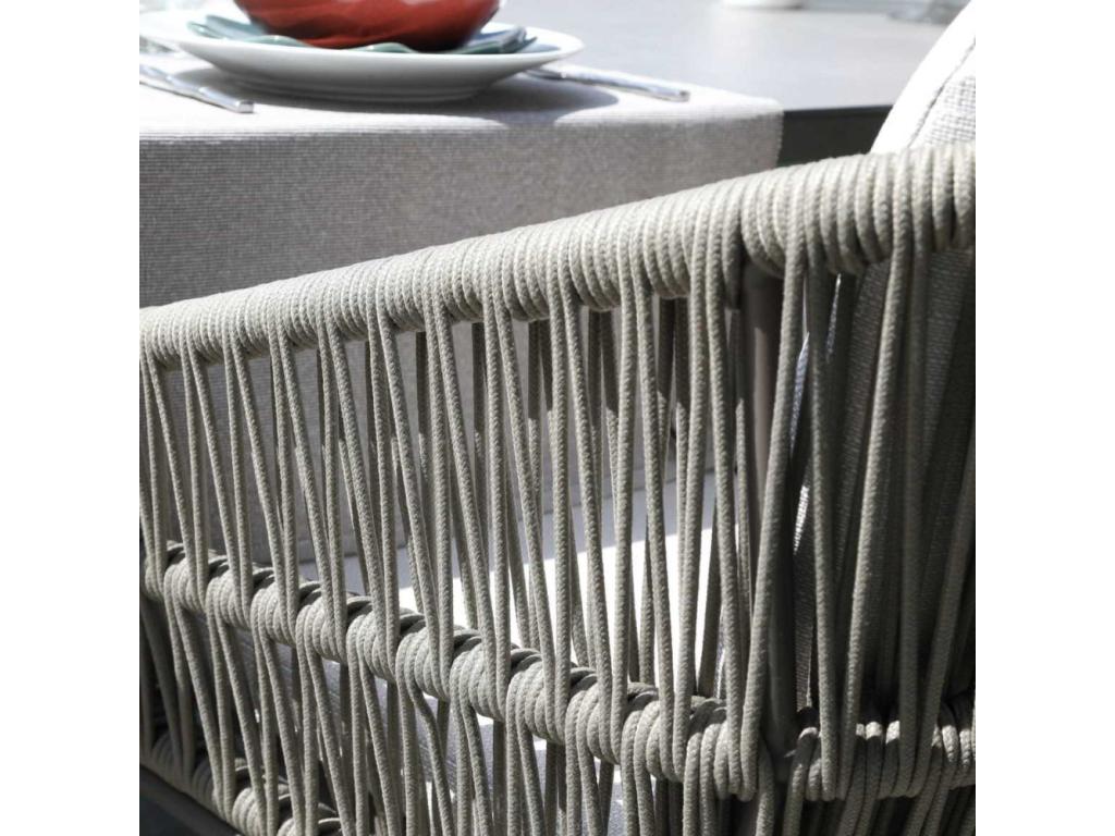 Armchair - Brown Aluminum, W 23.2 x D 23.6 x H 32.7 in