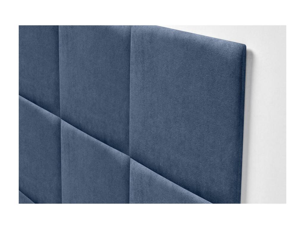 Bed - Blue Microfibre, W 70.9 x D 1.6 x H 47.2 in