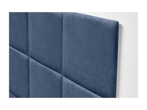 Bed - Blue Microfibre, W 70.9 x D 1.6 x H 47.2 in