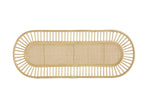 Bed - Natural Rattan, W 65 x D 25.6 x H 1.2 in
