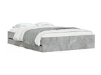 Bed - Gray Wood, W 79.9 x D 48.4 x H 13 in