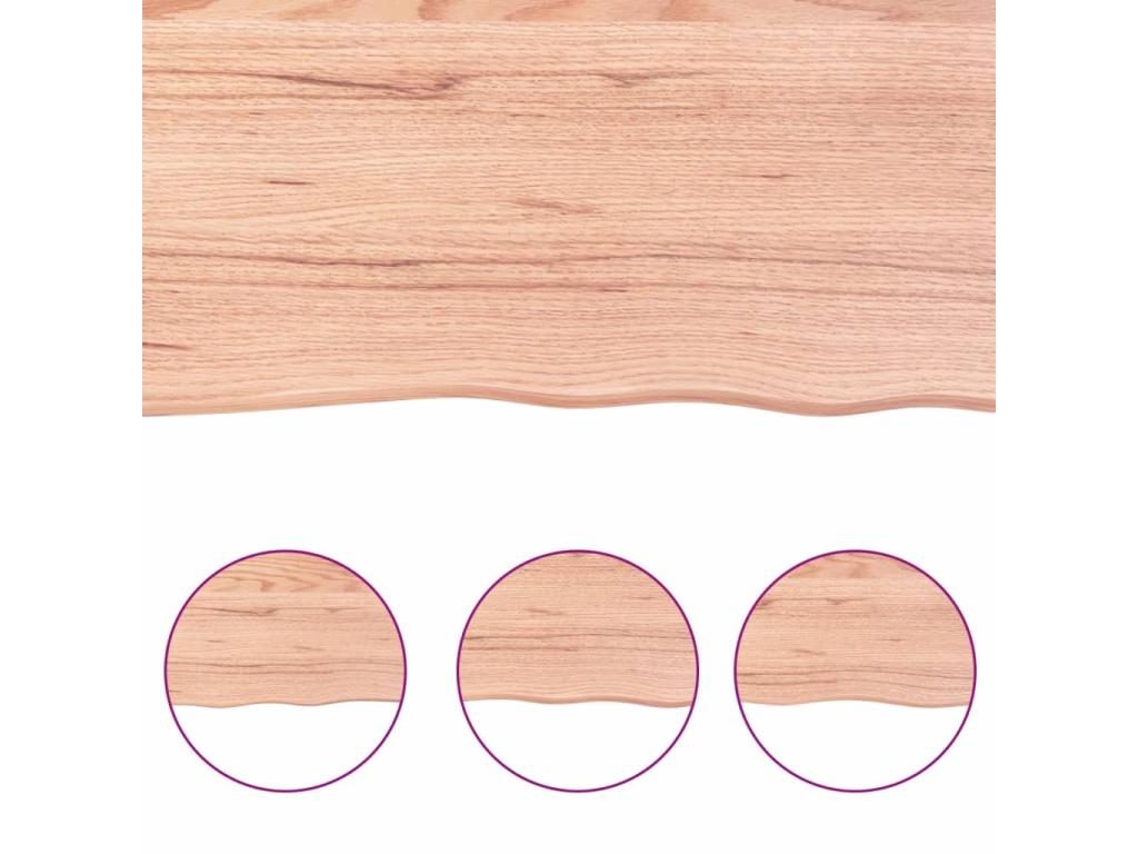 Shelf - Brown Wood, W 47.2 x D 19.7 x H 1.6 in