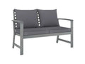 5-Piece Outdoor Patio Set - Gray Resin, W 24.4 x D 25.6 x H 36.2 in