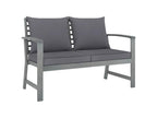 5-Piece Outdoor Patio Set - Gray Resin, W 24.4 x D 25.6 x H 36.2 in