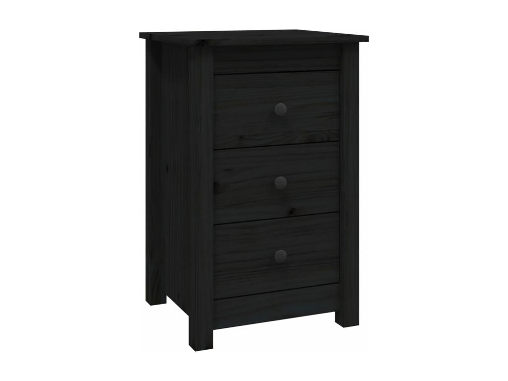 Table - Black Wood, W 15.7 x D 13.8 x H 24.2 in