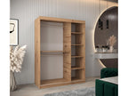 Sliding Door Wardrobe - Brown Engineered Wood, W 59.1 x D 24.4 x H 78.7 in