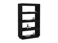 Bookcase - Black Wood, W 31.5 x D 13.8 x H 53.1 in