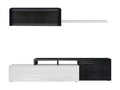 TV Stand - Gray Engineered Wood, W 78.7 x D 16.1 x H 17.3 in