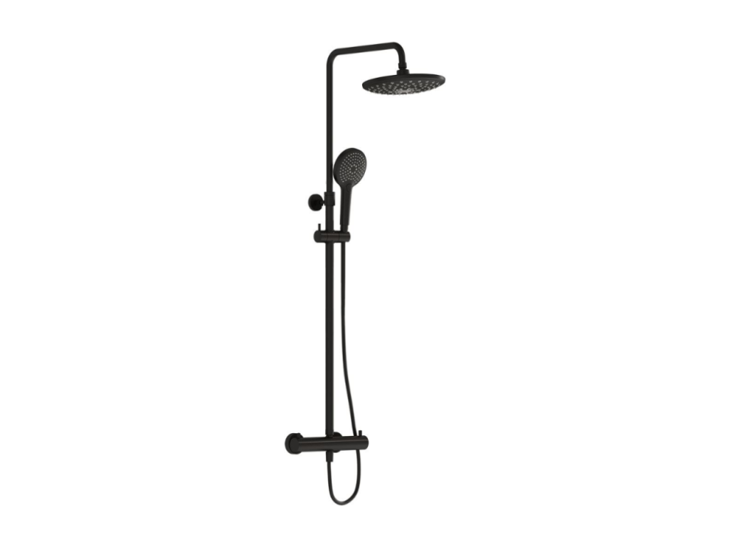 Shower Column - Black Metal, W 10.6 x D 20.6 x H 31.2 in