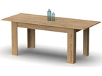 Table - Natural Oak Wood, W 55.1 x D 31.5 x H 30.3 in