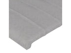 Bed - Gray Polyester Fabric, W 79.9 x D 9.1 x H 34.6 in