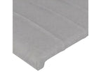 Bed - Gray Polyester Fabric, W 79.9 x D 9.1 x H 34.6 in