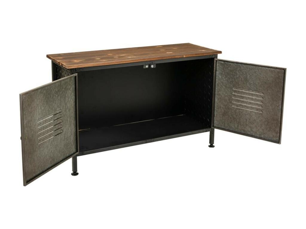 Sideboard - Black Wood, W 35.8 x D 13 x H 22.8 in