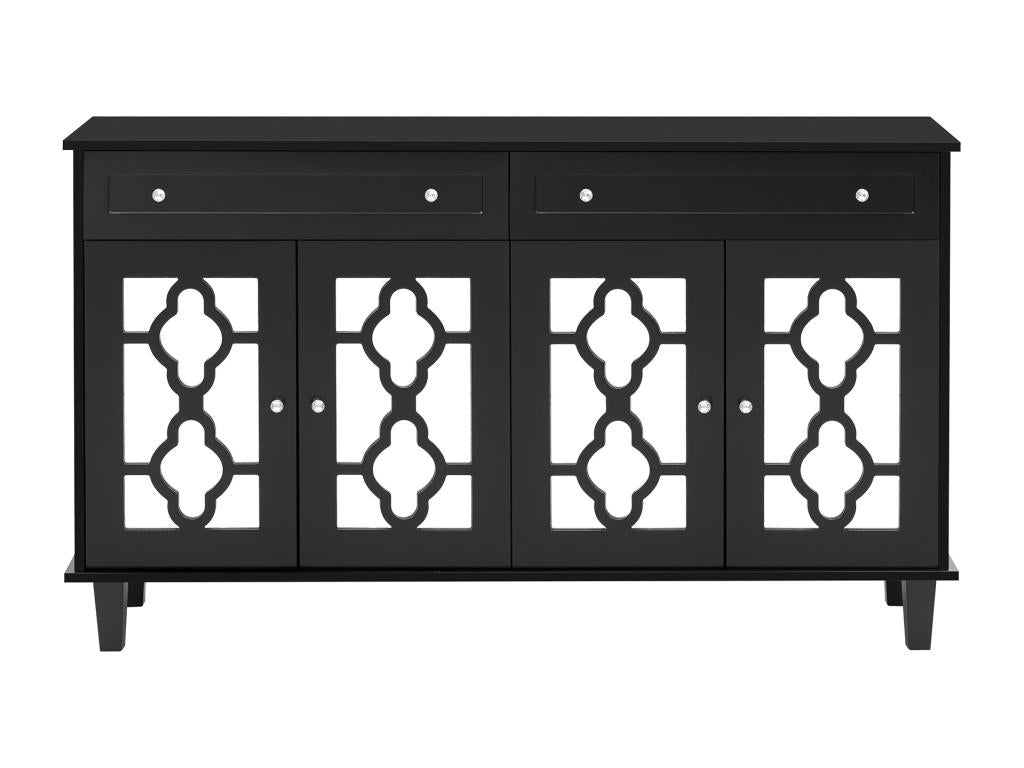 Sideboard - Black Engineered Wood, W 55.1 x D 15.7 x H 32.7 in