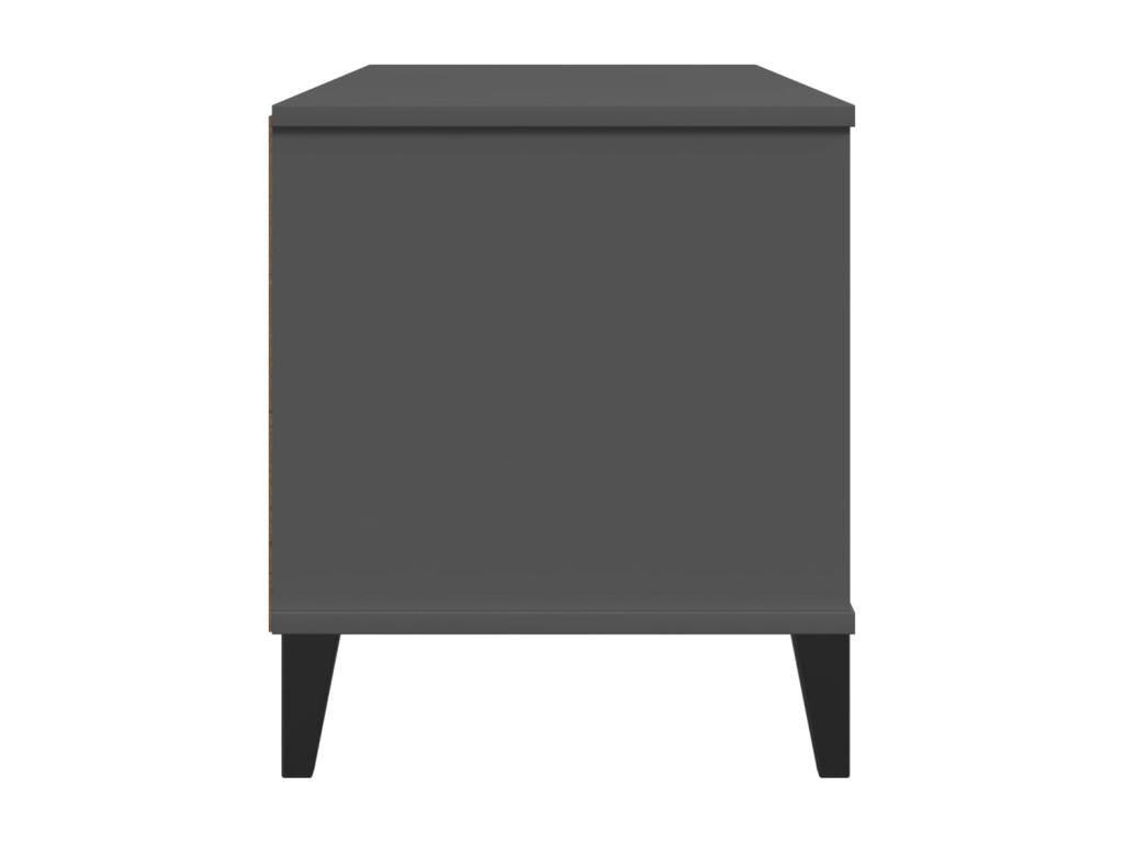 TV Stand - Gray Wood, W 41.7 x D 15.7 x H 18.3 in