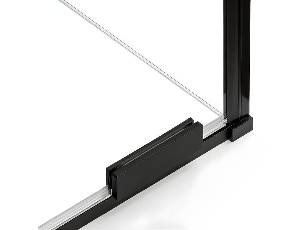 Home Item - Black Glass, W 66.9 x D 66.9 x H 78.7 in