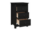 Table - Black Wood, W 15.7 x D 13.8 x H 24.2 in