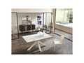 Table - White Glass, W 35.4 x D 94.5 x H 29.9 in