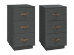Set of 2 Tables - Gray Wood, W 15.7 x D 15.7 x H 29.5 in