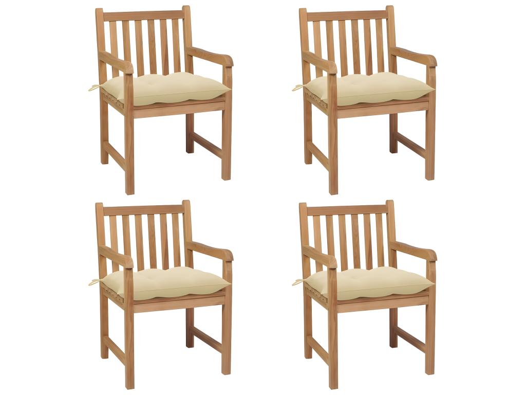 Set of 4 Chairs - Gray Wood, W 22 x D 24.4 x H 36.2 in