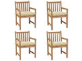 Set of 4 Chairs - Gray Wood, W 22 x D 24.4 x H 36.2 in