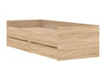 Bed - Natural Wood, W 76 x D 36.6 x H 19.7 in