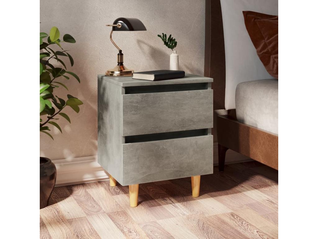 Table - Gray Engineered Wood, W 15.7 x D 13.8 x H 19.7 in