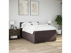 Bed Frame with Mattress - Brown Wood, W 78.7 x D 56.7 x H 39.6 in