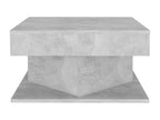 Coffee Table - Gray Engineered Wood, W 22.4 x D 22.4 x H 11.8 in