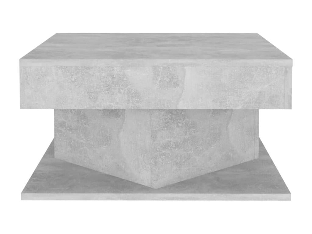 Coffee Table - Gray Engineered Wood, W 22.4 x D 22.4 x H 11.8 in