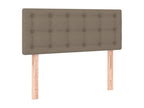 Bed Frame with Mattress - White Polyester Fabric, W 79.9 x D 32.7 x H 30.7 in