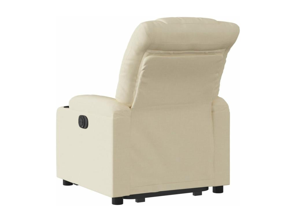 Armchair - Creme Polyester Fabric, W 29.7 x D 36.6 x H 39.2 in