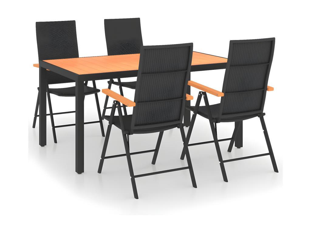 Set of 5 Home Items - Black Composite, W 59.1 x D 35.4 x H 29.1 in