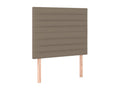 Set of 2 Beds - Taupe Polyester Fabric, W 31.5 x D 2 x H 50.4 in