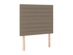 Set of 2 Beds - Taupe Polyester Fabric, W 31.5 x D 2 x H 50.4 in