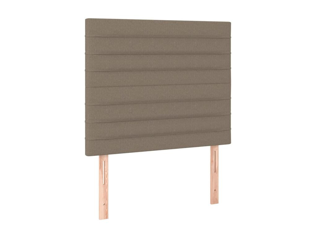 Set of 2 Beds - Taupe Polyester Fabric, W 31.5 x D 2 x H 50.4 in