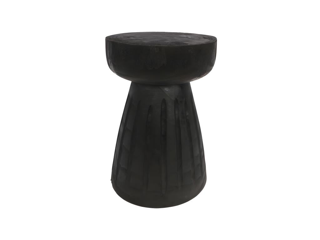 Stool - Black Wood, W 11 x D 11 x H 15.7 in