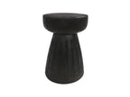 Stool - Black Wood, W 11 x D 11 x H 15.7 in