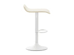 Bar Stool - Creme Faux Leather, W 14.2 x D 15.4 x H 24.8 in