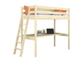 Bed - Natural Pine Wood, W 78 x D 38.6 x H 76.8 in