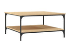 Coffee Table - Brown Wood, W 31.5 x D 31.5 x H 15.7 in