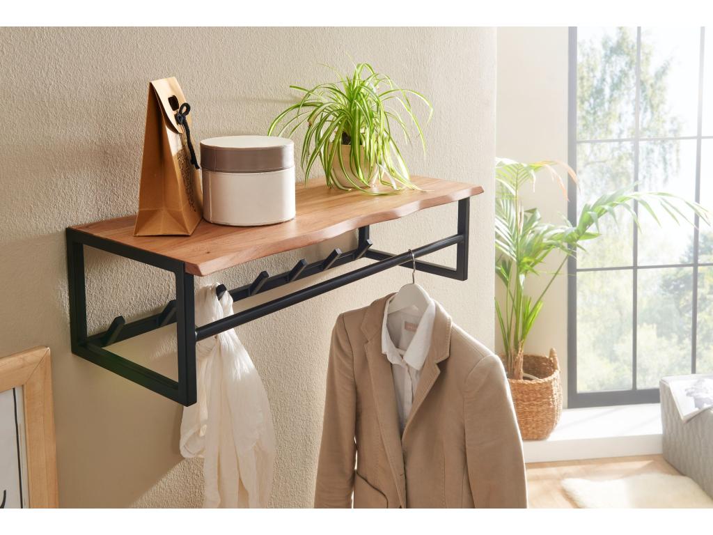 Home Item - Brown Solid Wood, W 31.5 x D 13 x H 8.7 in